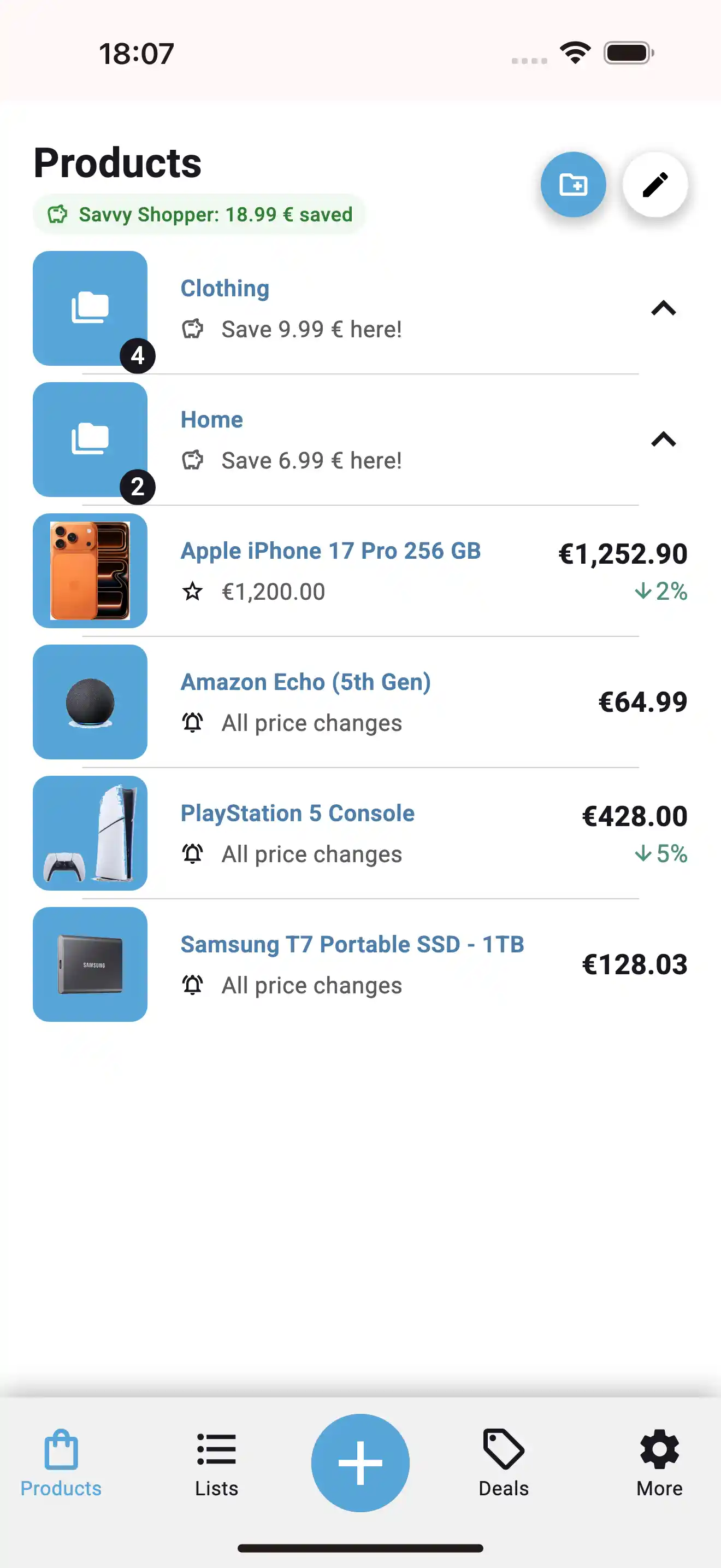 PriceNotify App Screenshot